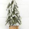 Decorator's Warehouse 18” Frosted Downswept Pine In Burlap Pot > Tabletop & Accent Trees|Christmas Accents