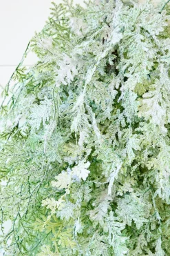 Decorator's Warehouse 36" Frosted Fern Swag > Natural Greenery|Christmas Teardrops
