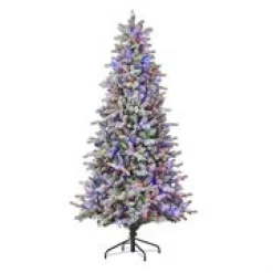 Decorator's Warehouse 6' Frosted Palmetto LED Pine Tree > Christmas Decor|Flocked Or White
