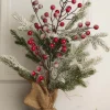 Decorator's Warehouse 19” Frosted Tree with Berries > Tabletop & Accent Trees|Christmas Accents