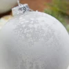 Decorator's Warehouse 5" Frosted White Christmas Ball Ornaments - Set of 6 > White Christmas|Boxed Sets