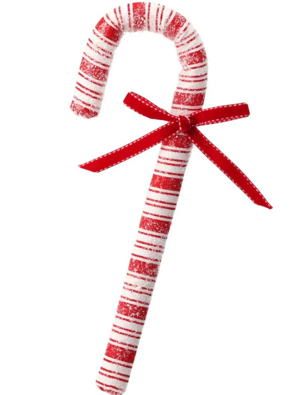 Decorator's Warehouse 10” Frosty Candy Cane with Bow Ornament > Christmas Decor|Christmas Ornaments