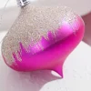 Decorator's Warehouse 5" Fuchsia Frost Onion Ornament > Christmas Decor|Retro Brites
