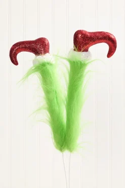 Decorator's Warehouse 22" Furry Green Monster Legs Spray > Storyville|Christmas Sprays