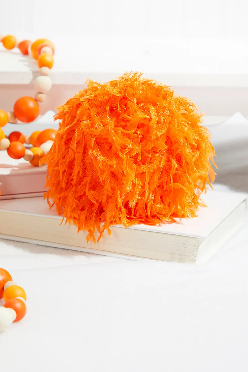 Decorator's Warehouse 4" Furry Orange Fabric Ball Ornament > Halloween|Halloween