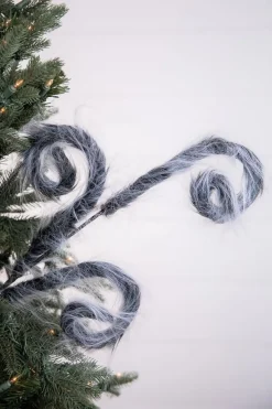 Decorator's Warehouse 30” Furry Spiral Curly Spray - Black/White > Halloween|Halloween