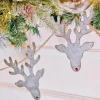 Decorator's Warehouse Galvanized Metal Reindeer Banner > Winter Woodland|Christmas Decor