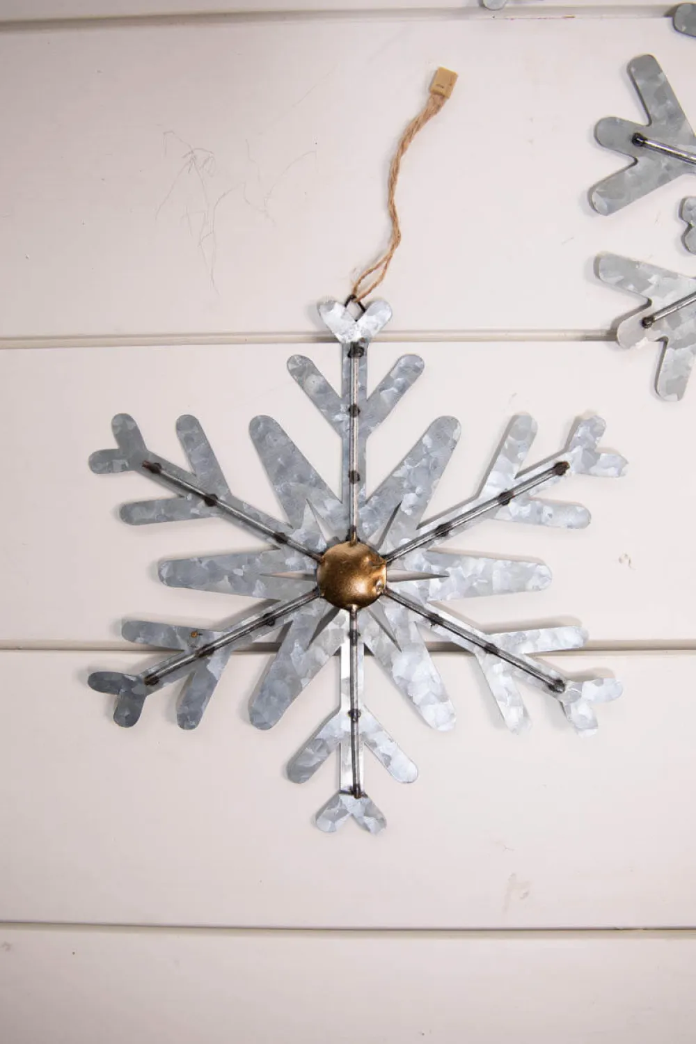 Decorator's Warehouse 8” Galvanized Metal Snowflake Ornament > Christmas Decor|Farmhouse