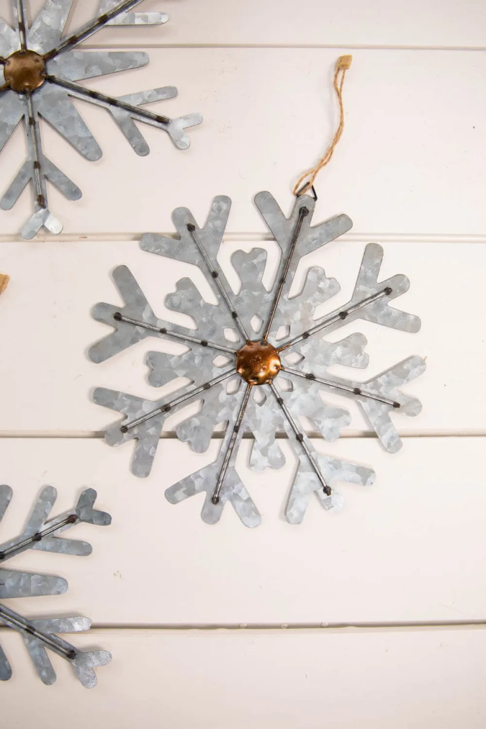 Decorator's Warehouse 8” Galvanized Metal Snowflake Ornament > Christmas Decor|Farmhouse