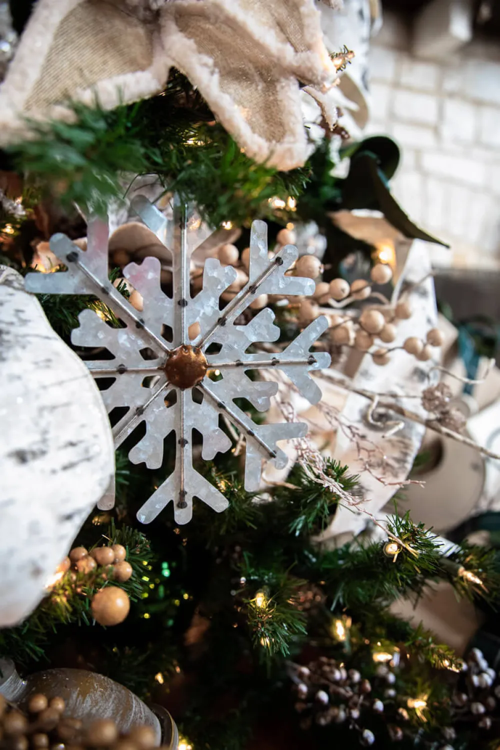 Decorator's Warehouse 8” Galvanized Metal Snowflake Ornament > Christmas Decor|Farmhouse
