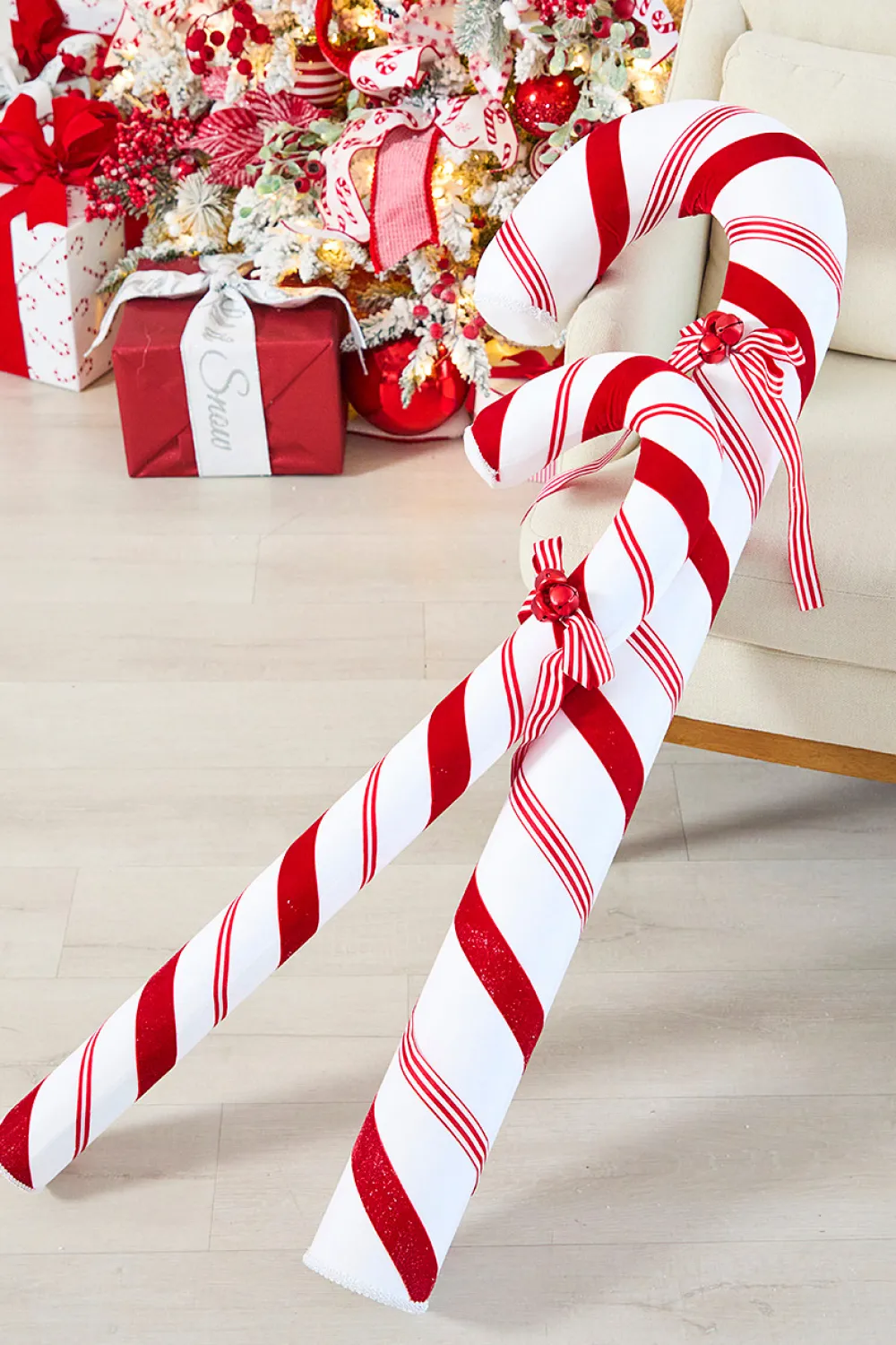 Decorator's Warehouse 37" - 46” Giant Candy Canes - Set of 2 > Sale|Christmas Accents
