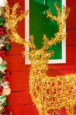 Decorator's Warehouse 6' Giant Golden Reindeer > Outdoor Decor|Outdoor Decor