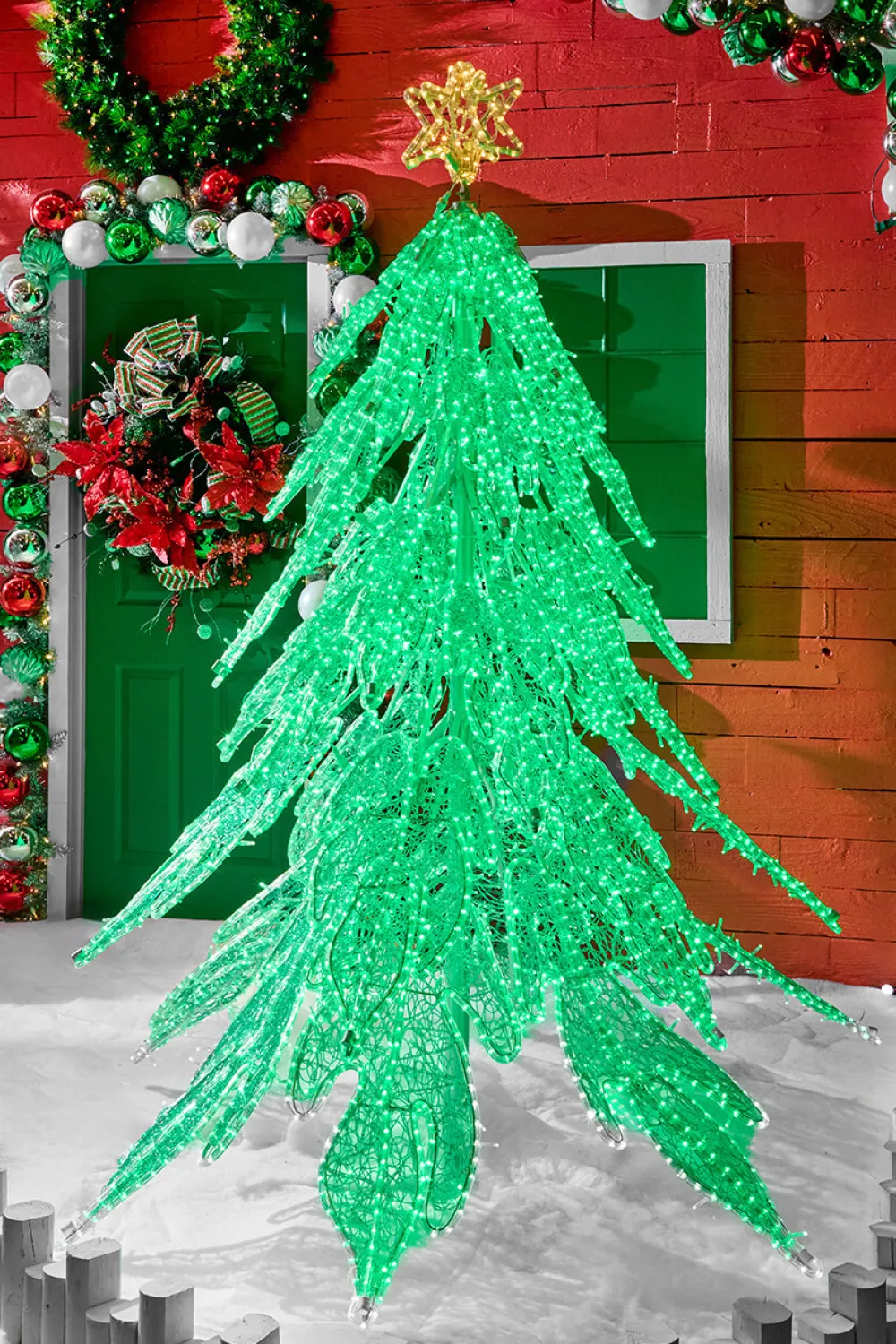 Decorator's Warehouse 7.5' Giant Green Twinkling Tree > Christmas Decor|Outdoor Lighting