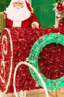 Decorator's Warehouse 6' Giant Red Christmas Sleigh > Outdoor Decor|Outdoor Decor