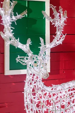 Decorator's Warehouse 6' Giant Silver Reindeer > Outdoor Decor|Outdoor Decor