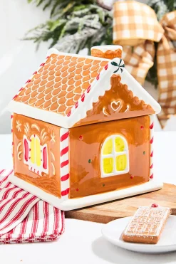 Decorator's Warehouse 9.5"Gingerbread House Cookie Jar > Christmas Sale|Christmas Decor