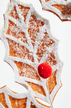 Decorator's Warehouse 24” Gingerbread Leaf Stem with Red Berries > Best Sellers|Christmas Decor