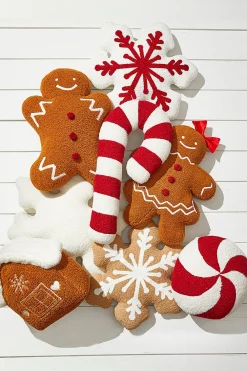 Decorator's Warehouse Gingerbread Man Pillow 18" x 13" > Christmas Decor|Christmas Textiles