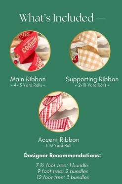 Decorator's Warehouse Gingerbread Ribbon Mini Bundle > Christmas Ribbon|Christmas Decor