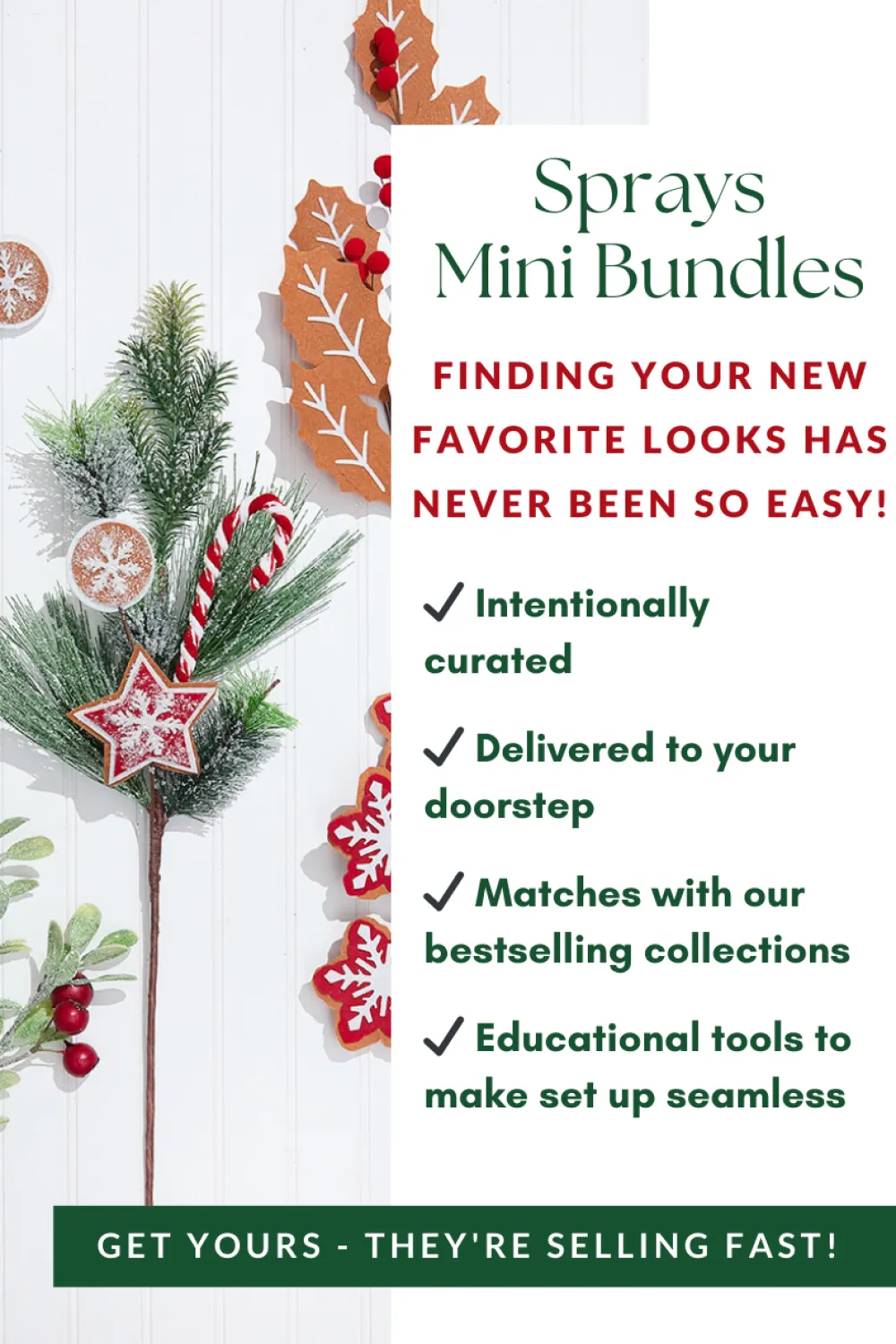 Decorator's Warehouse Gingerbread Sprays Mini Bundle > Tree Toppers|Sprays Mini Bundles