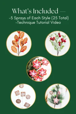 Decorator's Warehouse Gingerbread Sprays Mini Bundle > Tree Toppers|Sprays Mini Bundles