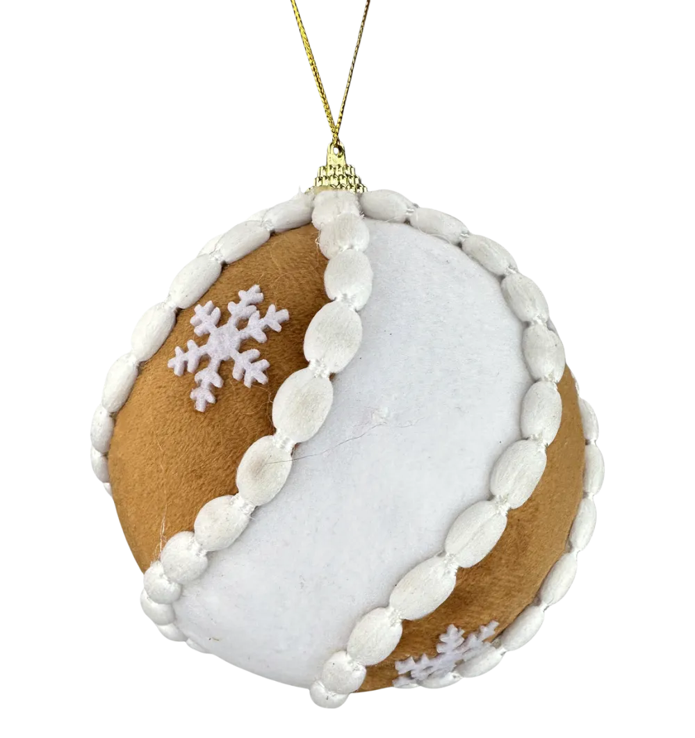 Decorator's Warehouse 5" Gingerbread Swirl Ball Ornament > Sugar & Spice|Christmas Decor