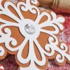 Decorator's Warehouse 9” Gingerbread White Snowflake Ornament > Christmas Decor|Christmas Ornaments