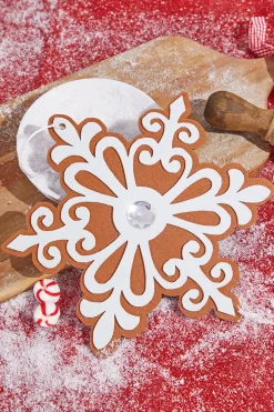 Decorator's Warehouse 9” Gingerbread White Snowflake Ornament > Christmas Decor|Christmas Ornaments