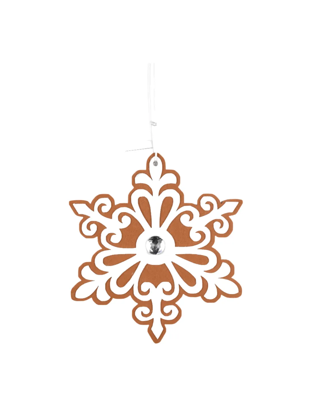 Decorator's Warehouse 9” Gingerbread White Snowflake Ornament > Christmas Decor|Christmas Ornaments