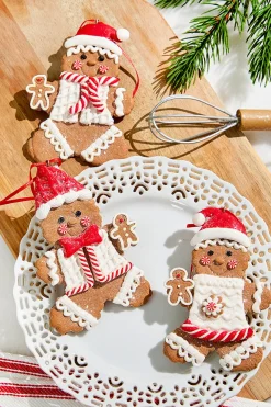 Decorator's Warehouse 5" Gingerbread with Santa Hat Ornament > Christmas Decor|Christmas Ornaments