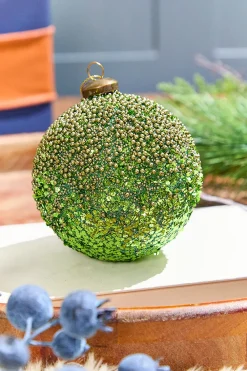 Decorator's Warehouse 4" Glass Ball Ornament - Green > Christmas Decor|Christmas Ornaments