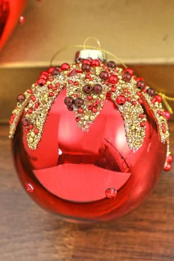 Decorator's Warehouse 4” Glass Bead Ornament > Christmas Ornaments|Classic Christmas