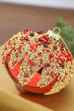 Decorator's Warehouse 4” Glass Bead Ornament > Christmas Ornaments|Classic Christmas