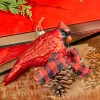 Decorator's Warehouse 6" Glass Cardinal with Bow and Cone Ornament > Cardinal|Christmas Decor