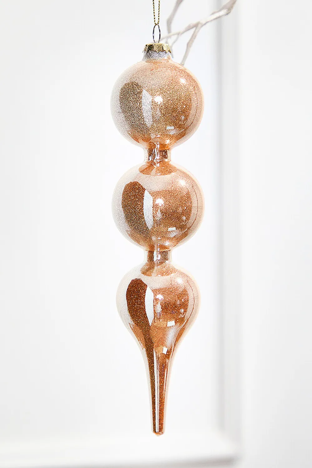 Decorator's Warehouse 10" Glass Champagne Drop Ornament > Sugar & Spice|Christmas Decor
