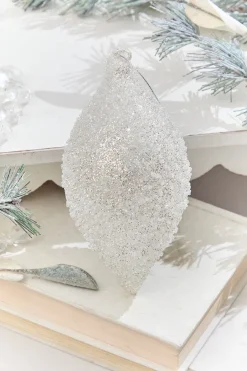 Decorator's Warehouse 5” Glass Crystal Bead Ornament > White Christmas|Christmas Decor