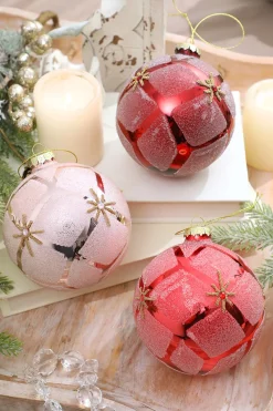 Decorator's Warehouse 4” Glass Diamond Ball Ornament > Christmas Decor|Jewel Tones