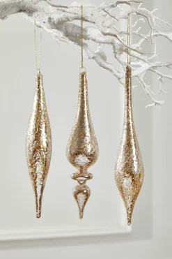 Decorator's Warehouse 9" Glass Drop Ornament > Christmas Ornaments|White Christmas