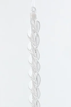 Decorator's Warehouse 16.5" Glass Icicle Ornament > White Christmas|Christmas Decor