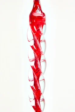 Decorator's Warehouse 6.5" Glass Icicle Ornament > Red & Silver|Christmas Decor