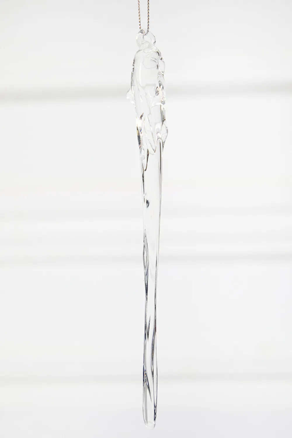 Decorator's Warehouse Glass Icicle Ornament > Red & Silver|Christmas Decor