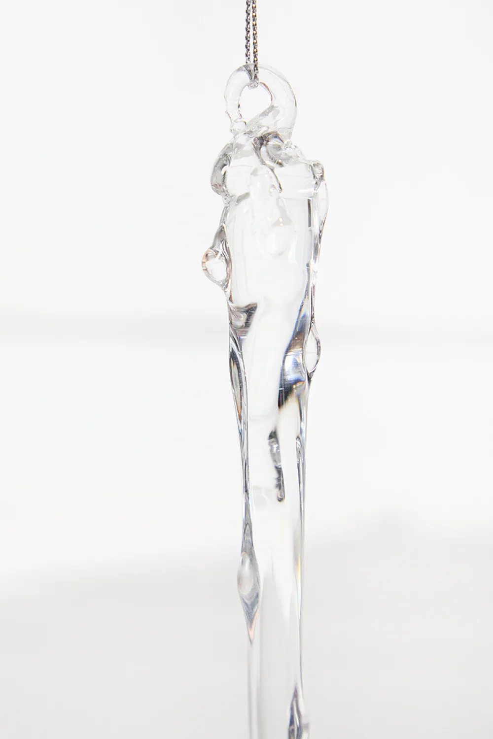 Decorator's Warehouse Glass Icicle Ornament > Red & Silver|Christmas Decor
