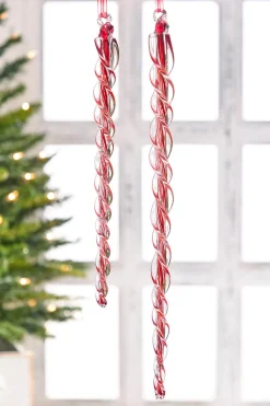 Decorator's Warehouse 16.5" Glass Icicle Ornament > Christmas Decor|Christmas Ornaments