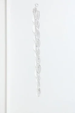Decorator's Warehouse 12.5" Glass Icicle Ornament > White Christmas|Christmas Decor