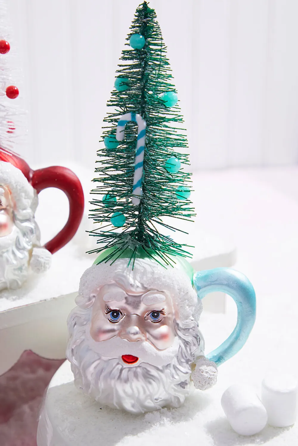 Decorator's Warehouse 9" Glass Santa Cup Ornament > Christmas Decor|Christmas Ornaments