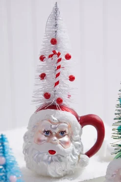 Decorator's Warehouse 9" Glass Santa Cup Ornament > Christmas Decor|Christmas Ornaments