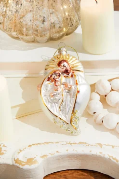 Decorator's Warehouse 5” Glass & Sequins Holy Family Ornament > Christmas Decor|Nativity Ornaments