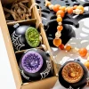 Decorator's Warehouse 3" Glass Spooky Reflector Ornament Box - Set of 3 > Halloween|Halloween