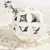 Decorator's Warehouse 5” Glass Star Faceted Ornament > White Christmas|Red & Silver