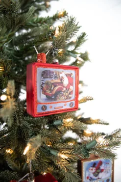 Decorator's Warehouse 4” Glass Vintage Television Ornament > Sale|Christmas Sale